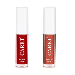 CARET ORGANIC Set Of 2 Super-Pigmented Liquid Matte Lipsticks - 4 ml Each - 3 - 6-12