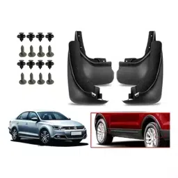 Auto Pearl Front and Rear Mud Guard For Volkswagen Jetta (Black) Set of 4 Pcs-picture-45