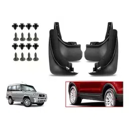 Auto Pearl Front and Rear Mud Guard For Tata Sumo Gold CX (Black) Set of 4 Pcs-13