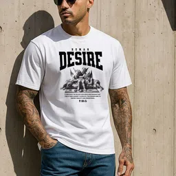 VEIRDO Graphic Printed Round Neck Pure Cotton T-shirt-image-88