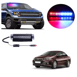 Cartronics 8 LED  Red Blue  Police Flasher Light  for Fiat Linea-image-89