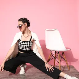 plusS Women Black Solid Trackpants-picture-30