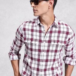 WROGN Self Checked Casual Shirt-image-41