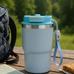 Myntra Elegant Homes Blue Stainless Steel Travel Coffee Tumbler Mugs - 480 ml-43