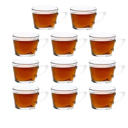 Somil Clear Glass Coffee & Tea Cup / Mug (170 Ml), Enjoy Your Drink in Style, 18.5 X 11.5 X 6.7 Cm, Pack of 11-image-62