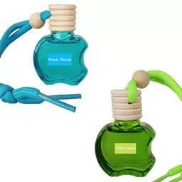 Airance 9 ml Each Musk Melon & Green Apple Fragrance Apple Shape Hanging Aroma Diffuser Car Air Freshener (Pack of 2)-86