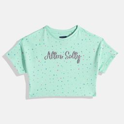 Allen Solly Junior Girls Brand Logo Printed Pure Cotton Cotton T-shirt-picture-58