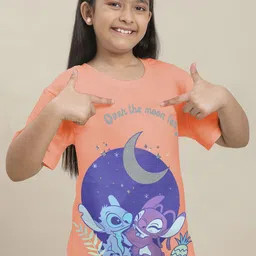 Kids Ville Girls Printed Relaxed Fit Tshirts-image-43