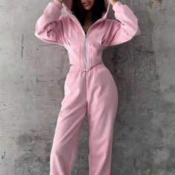 bebe Hooded Neck Sweatshirt With Joggers Co-Ords-image-104