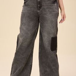 Turning Blue Women Wide Leg High-Rise Mildly Distressed Heavy Fade Jeans-image-65