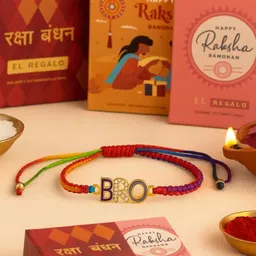 EL REGALO Thread Rakhi With Roli Chawal & Greetings Card-picture-35