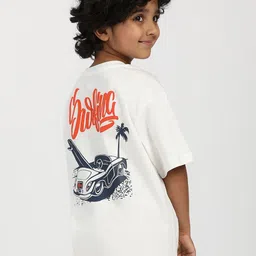 Nauti Nati Boys Antimicrobial Graphic Printed Round Neck Cotton Relaxed Fit T-shirt-47