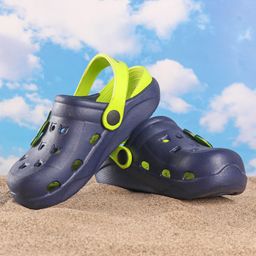 Pine Kids Clogs With Backstrap - Blue Green-image-40