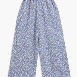 CampanaDitsyFloral Printed Ankle Length Culottes Trousers - Purple-image-55