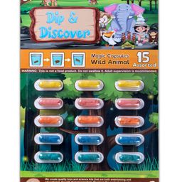Kimon Toys Dip & Discover Grow in Water Magic Capsules Wild Animals- Pack of 15-26