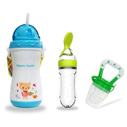 Chinmay Kids Soft Straw Feeding Sipper Anti Spill for Kids With Fruit Feeder And Soother - Made of Food-Grade Material, 100% free of BPA (Blue-Green-Green)-19