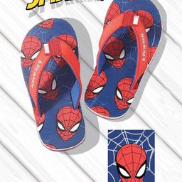 Pine Kids Marvel Slip On Flip Flops Spiderman Design - Blue & Red-image-9