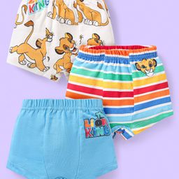 Babyhug Disney Cotton Knit Briefs with The Lion King Print Pack Of 3 - Multicolor-image-29