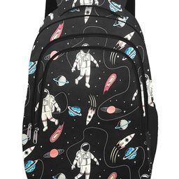Frantic Premium Quality Black Astronaut Boy Bag for Kids - 17 Inches-image-58