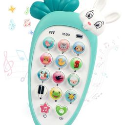 Toyshine Cell Phone Baby Toy for Toddlers and Young Children with 14 Unique Buttons and Functions Musical Melodies Animal Sounds and Number Learning Green-2