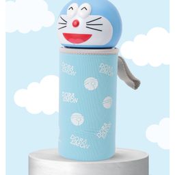 Paper Moon Doraemon Glass Water Bottle with Sleeve for Kids BPA-Free and Reusable, 1pc - 320ml (Color May Vary)-image-53