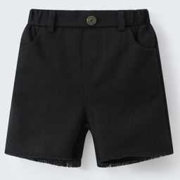 Mark & Mia Cotton Solid Shorts - Black-image-4