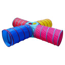 Homecute Foldable Kid's play Tunnel for Boys & Girls, 4 Way Tunnel Multicolour-image-28