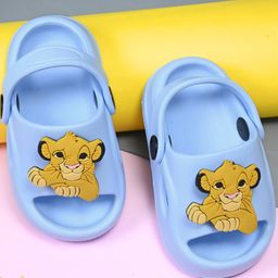 Yellow Bee The Lion King Featuring Solid Slingback Clogs With Rotating Simba Charms - Blue-picture-20