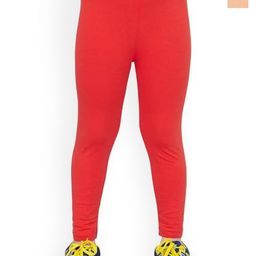 FRENCH KLEIDER Girls Pack Of 2 Mid-Rise Churidar-Length Leggings-picture-1