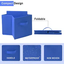 Aura Pink Set of 4 Regular Square Foldable & Multipurpose Wardrobe Storage Box Organizer image 5