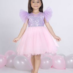 Ministitch Girls Embellished Sequence Fit & Flare Dress-picture-2