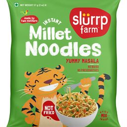 Slurrp Farm No MSG, Not Fried Instant Noodles Combo, Mild & Yummy Masala, Not Fried, No MSG, 4X57g image 3