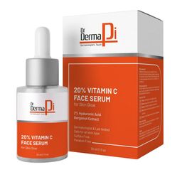 drdermapi 20% Vitamin C Face Serum With Hyaluronic Acid For Skin Glow - 30 ml-30