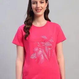 Cantabil Printed Round Neck Placement T-shirt-image-25