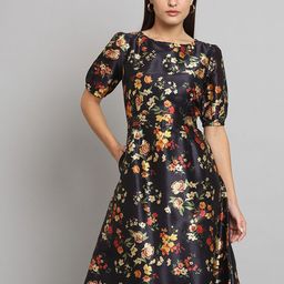 PowerSutra Women Floral Printed Fit & Flare Dress-image-27