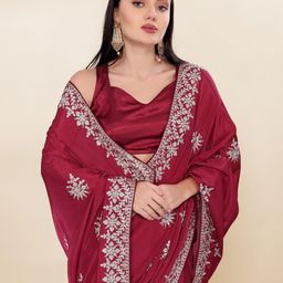 VAIRAGEE Embellished Embroidered Saree-image-21