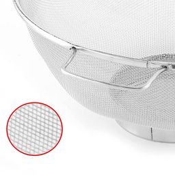 Kuber Industries Small Stainless Steel Colander Strainer Drainer with Handle Silver image 5