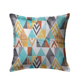 HOUZZCODE Multicoloured Set of 5 Geometric Square Cushion Covers image 2
