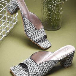 JM Looks Women Textured Block Heel Sandals-image-35
