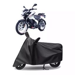 Auto Pearl Polyester Two Wheeler Cover for Bajaj Pulsar NS200 (Grey)-image-93