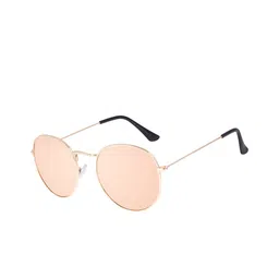 Chilli Beans Unisex Tan Lens & Gold Frame Round Sunglasses OCMT30871621-image-46