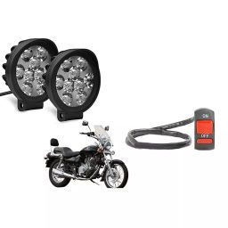 Cartronics 9 Round Cap LED Fog Light With On/Off Switch for Bajaj Avenger 200 ((Set of 2 Pcs)-13