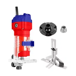 Emtop ELTR6001 6 mm 600 W Power Steel Laminate Trimmer Kit Red and Blue-18