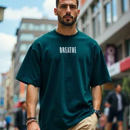 Mad Over Print Men Typography Printed Round Neck Cotton Oversized T-shirt-image-26