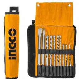 Ingco 10pcs Hammer Drill Bits And Chisels Set AKD2101-11