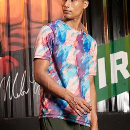 CS LIFE Men Dyed Round Neck T-shirt-image-50