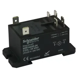 SCHNEIDER ELECTRIC/LEGACY RELAY Power Relay, Dpst, 30A, 250V, Din/Panel, 92S7A22D-24-28