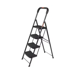 Bathla Steel Ladder R4SL 4 Step Foldable Black-14