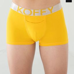 KOFFY Pack Of 2 Printed Details Cotton Trunk KOFFY_KI24_BLK_YLW_2PC image 1