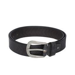 Flying Machine Men Black Solid Leather Belt-picture-34